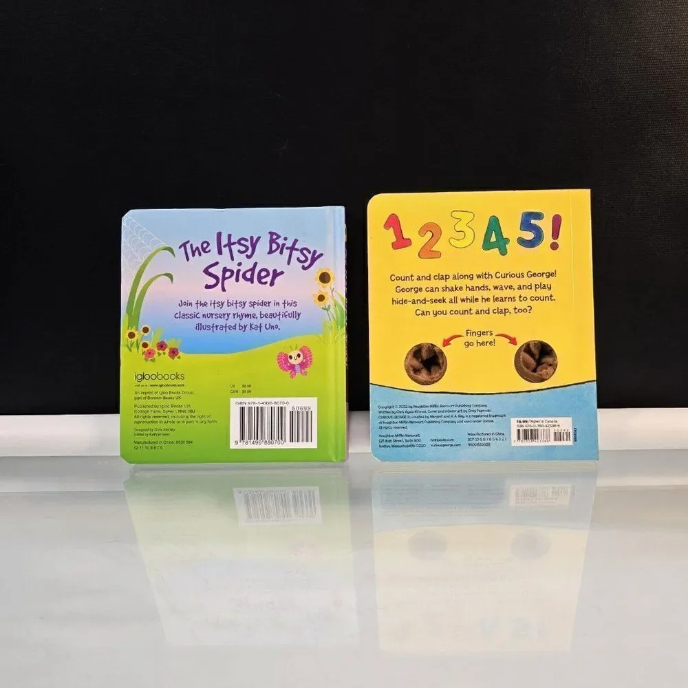 Count and Clap with Curious George / The Itsy Bitsy Spider 2 Board Books